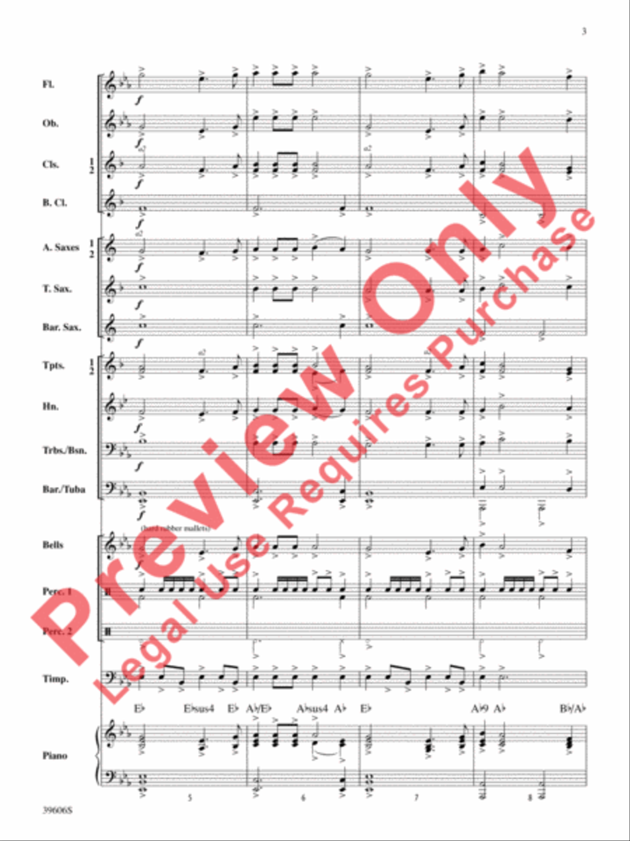 Call to the Heroes Concert Band scores gallery preview page 4
