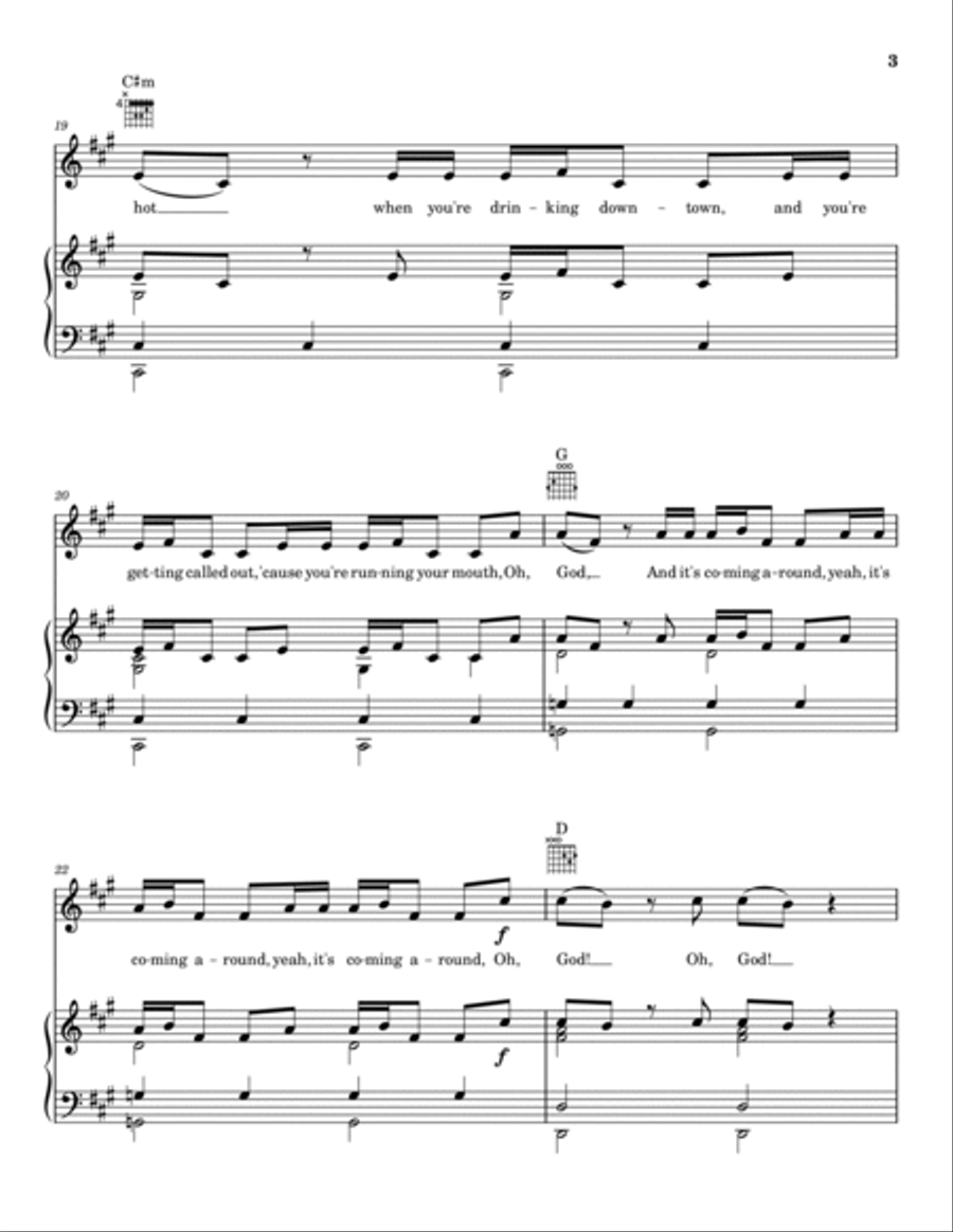 My Kink Is Karma Piano, Vocal, Guitar scores gallery preview page 3