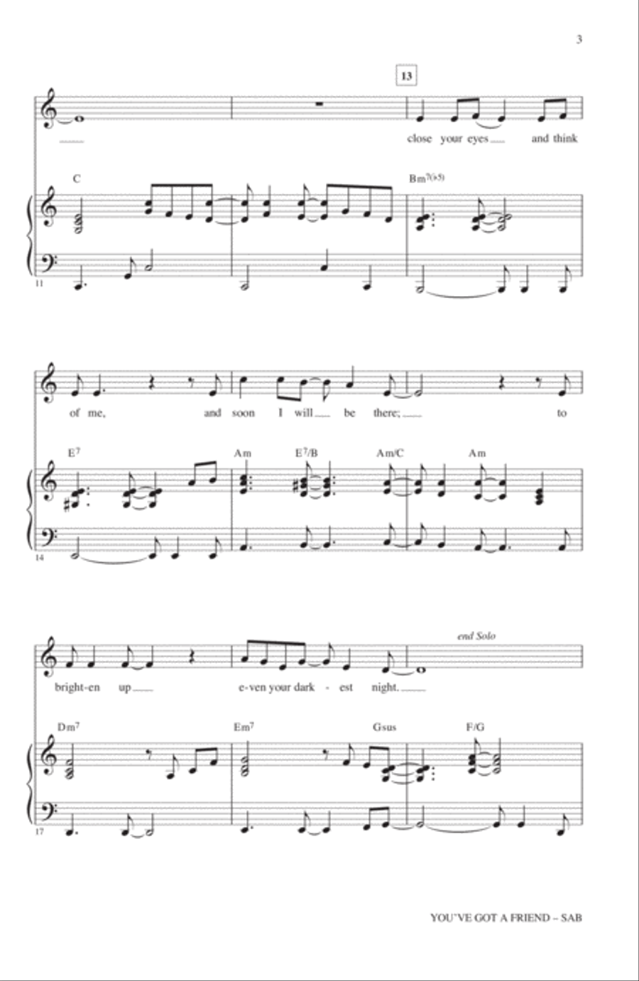 You've Got A Friend (arr. Mac Huff) 3-Part scores gallery preview page 2