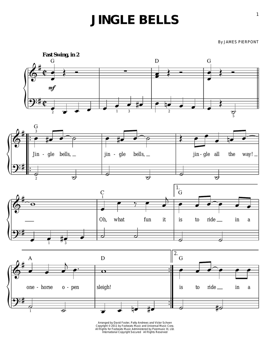 Jingle Bells Voice scores gallery preview page 1