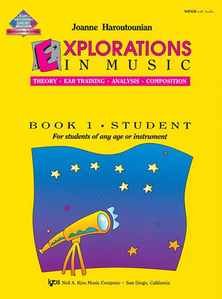 Book cover for Explorations in Music, Book 1 (Book & online audio)