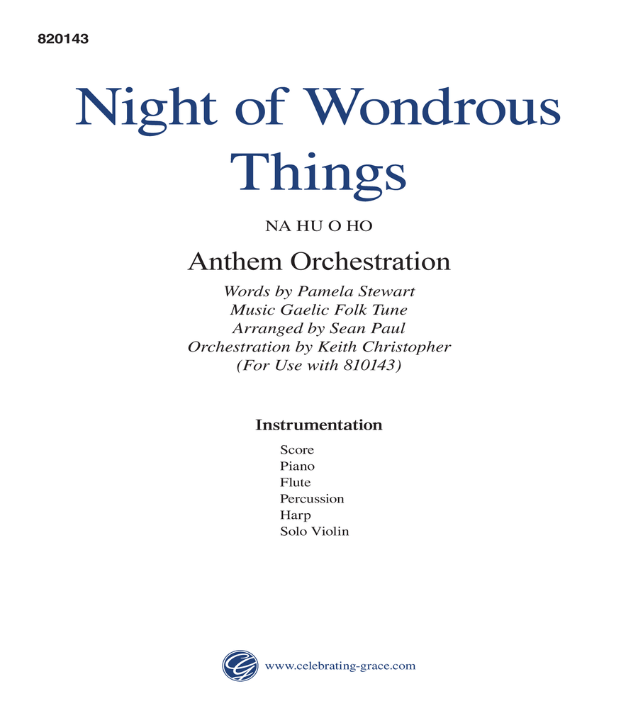 Night of Wondrous Things Orchestration 4-Part scores gallery preview page 1