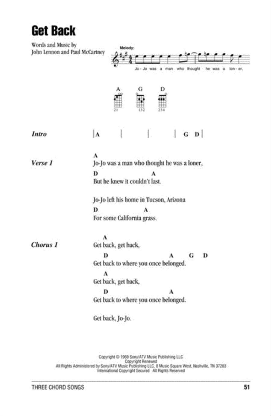 Three Chord Songs Ukulele scores gallery preview page 4