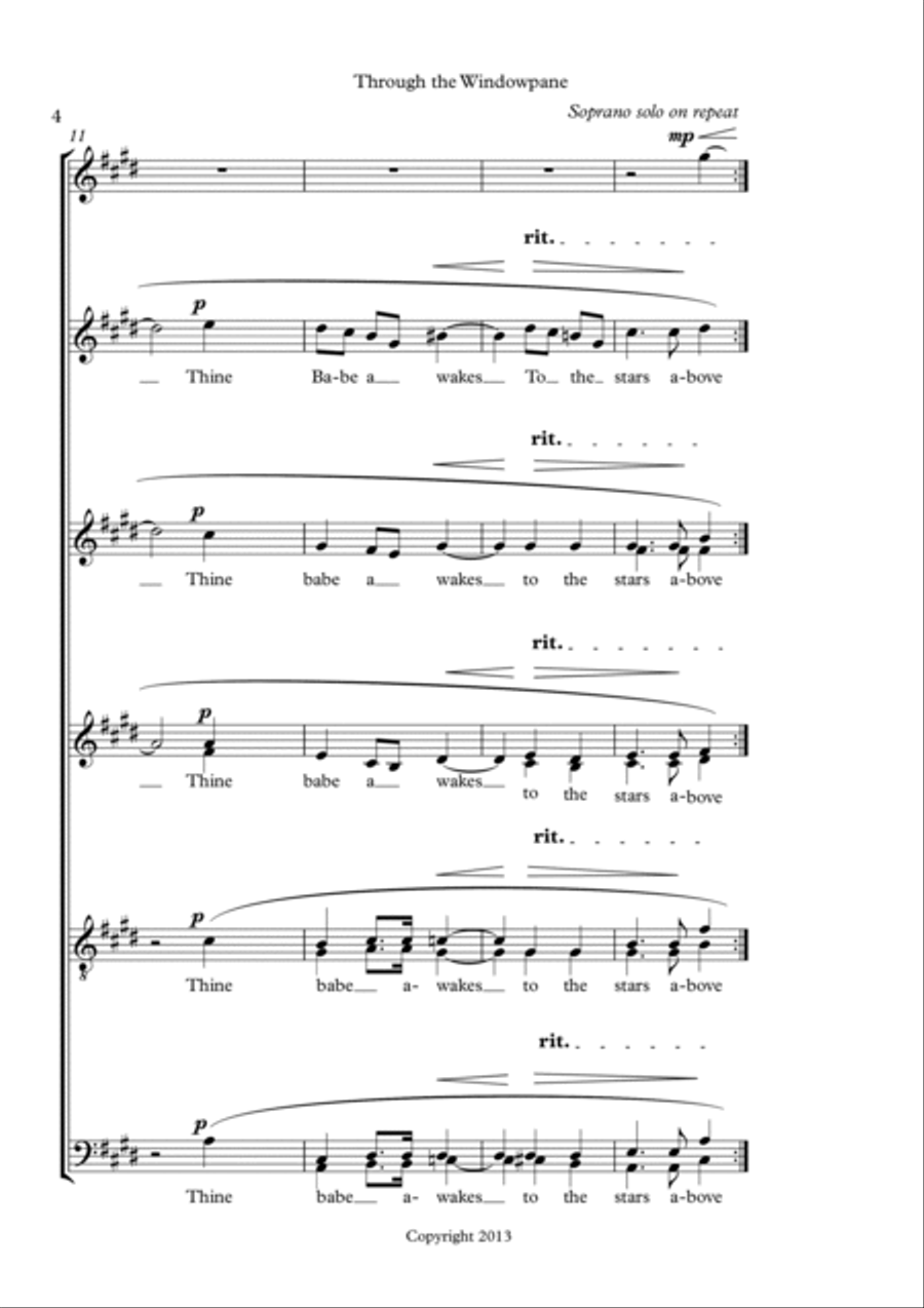Through the Windowpane Choir scores gallery preview page 4