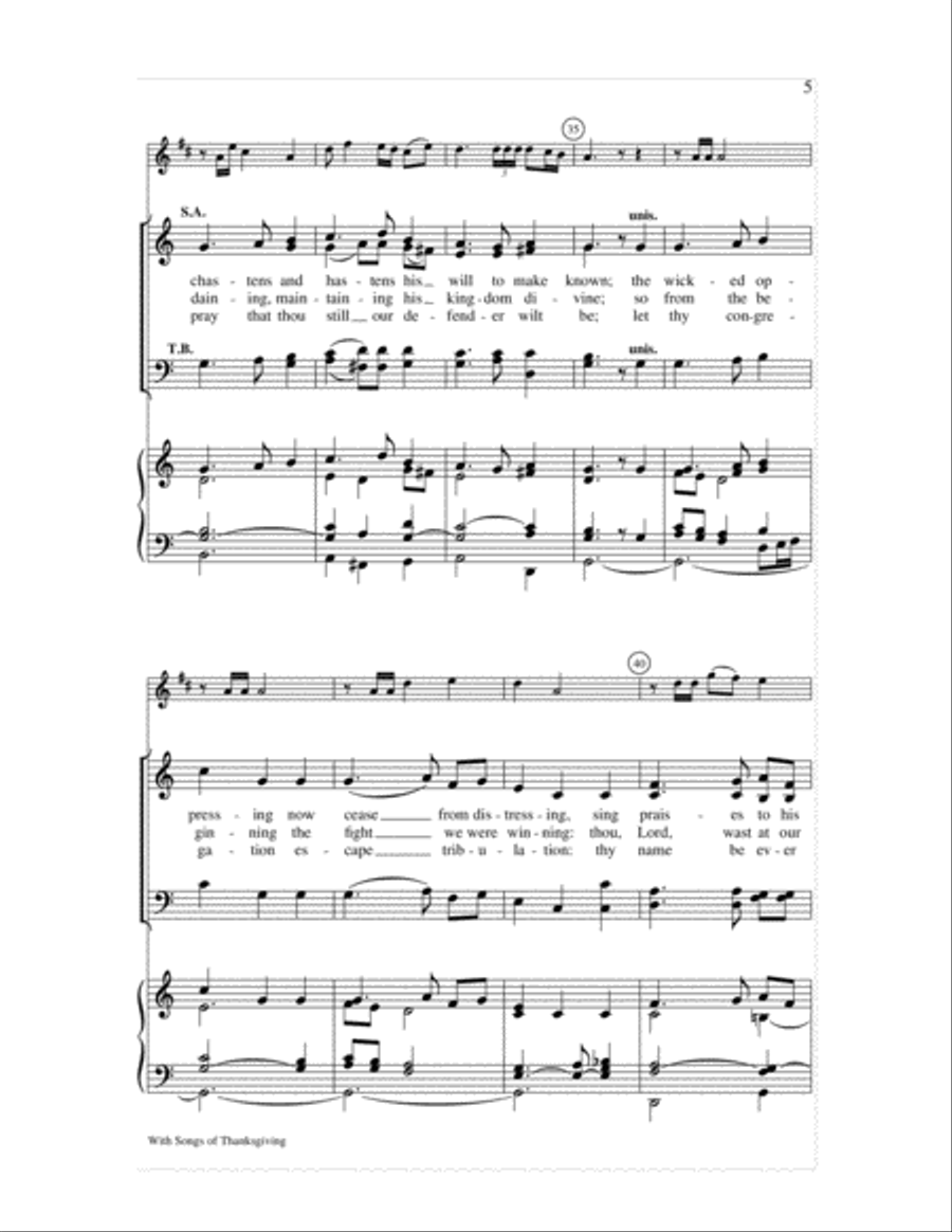 With Songs of Thanksgiving 4-Part scores gallery preview page 5
