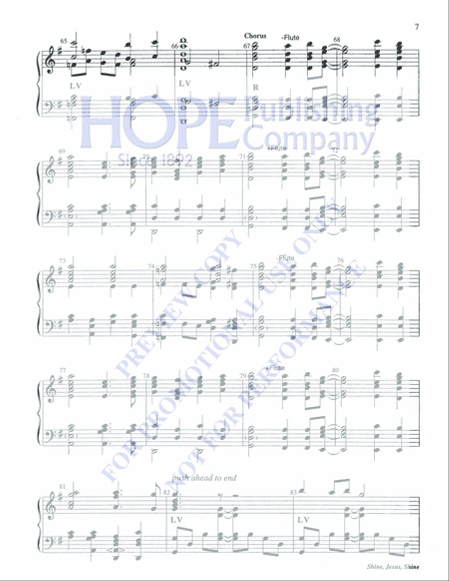 Shine, Jesus, Shine Shine, Jesus, Shine 5-Octaves scores gallery preview page 7