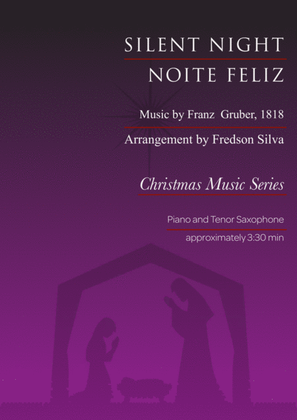 Book cover for Silent Night for Piano and Tenor Saxophone