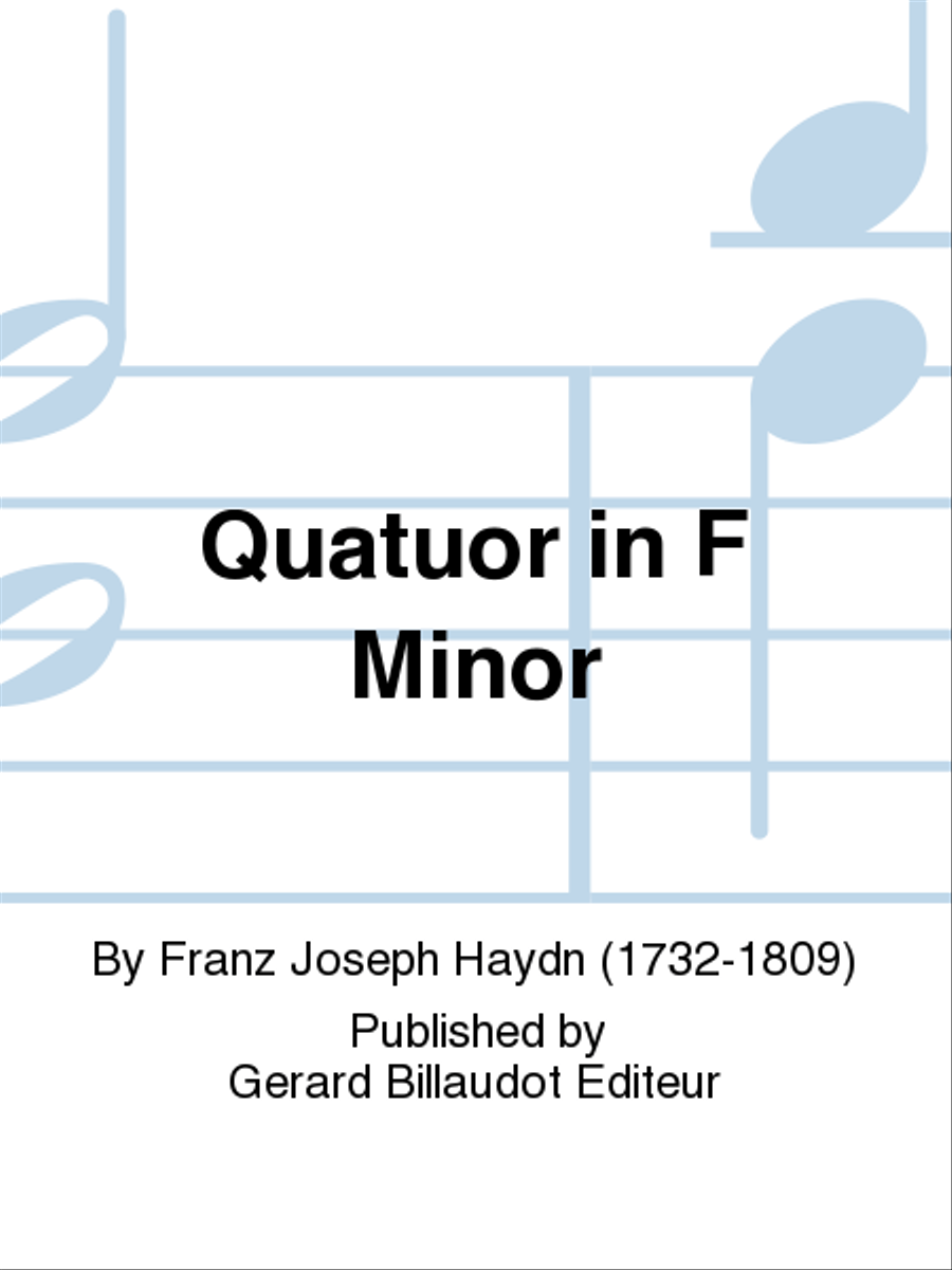 Quatuor in F Minor Saxophone Quartet scores gallery preview page 1