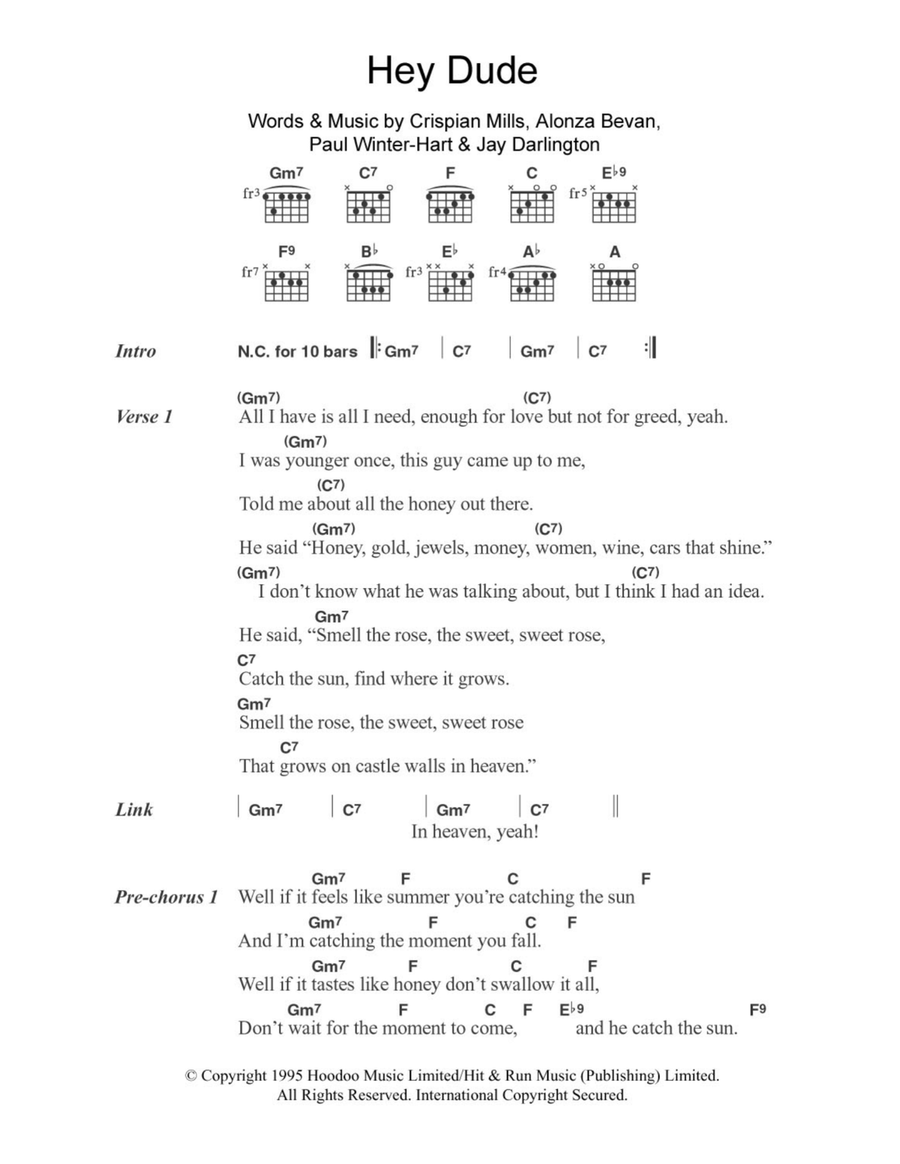 Hey Dude Acoustic Guitar scores gallery preview page 1