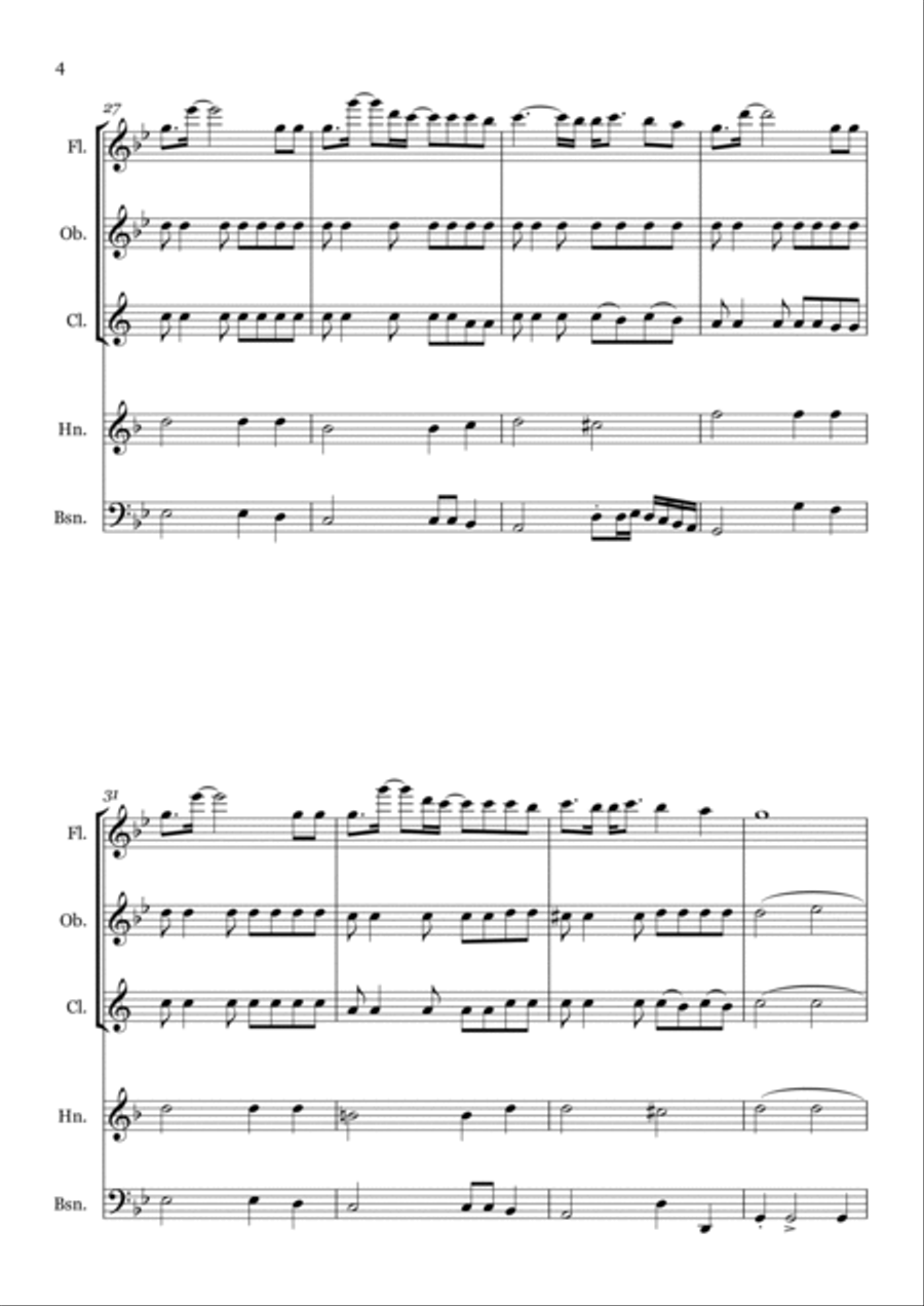 Skyfall Skyfall Woodwind Quintet scores gallery preview page 6