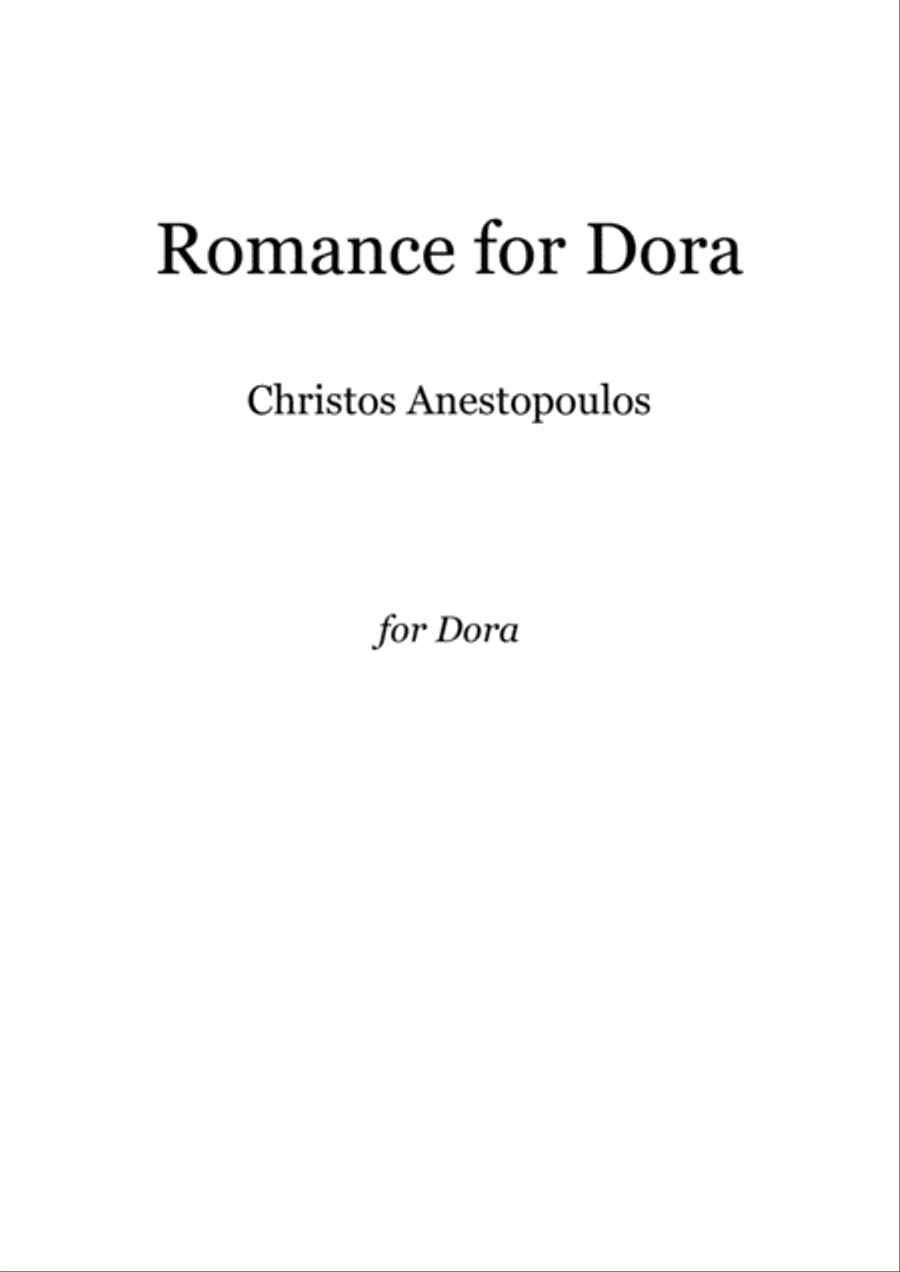 Romance for Dora Romance for Dora Classical Guitar scores gallery preview page 1