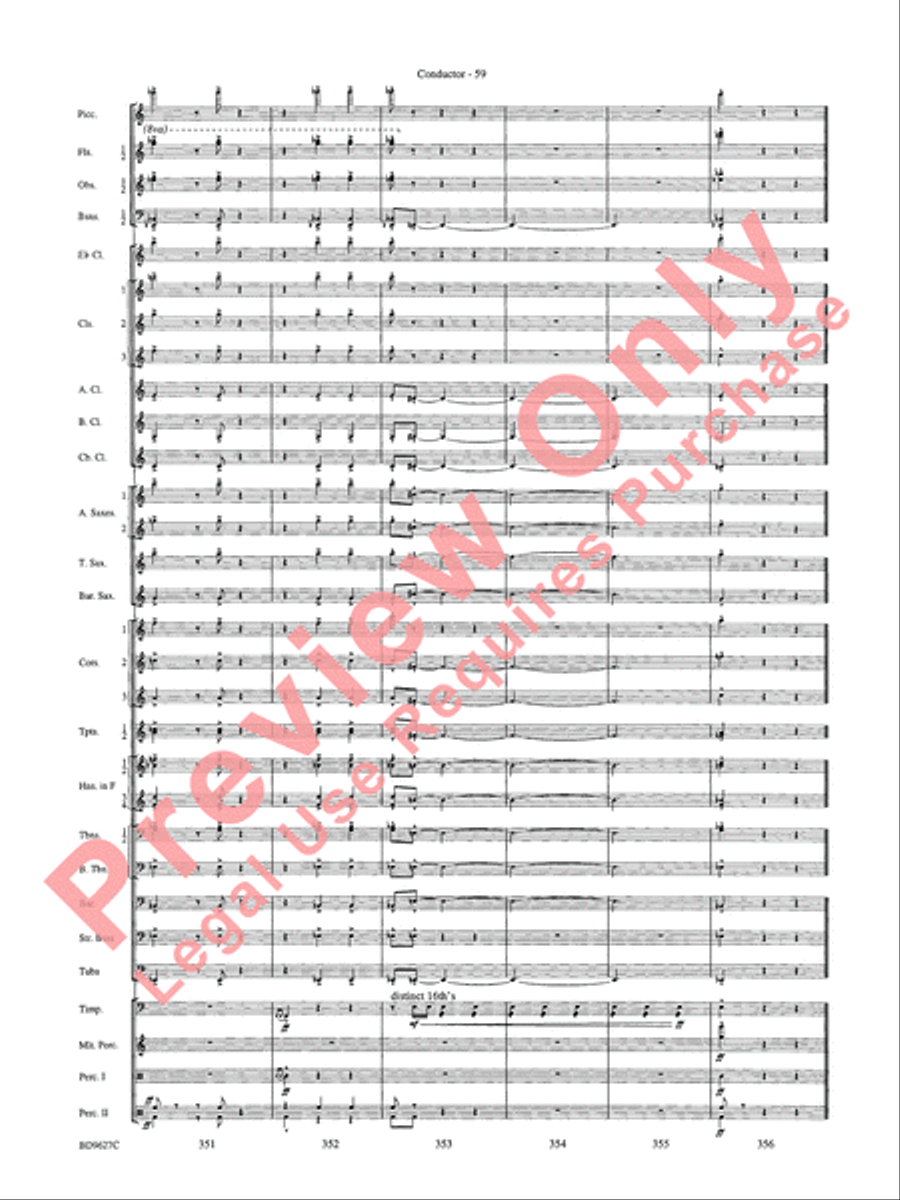 Variations on a Theme of Robert Schumann Concert Band scores gallery preview page 62
