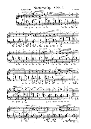 Chopin Nocturne Op. 15 No. 3 in G Minor