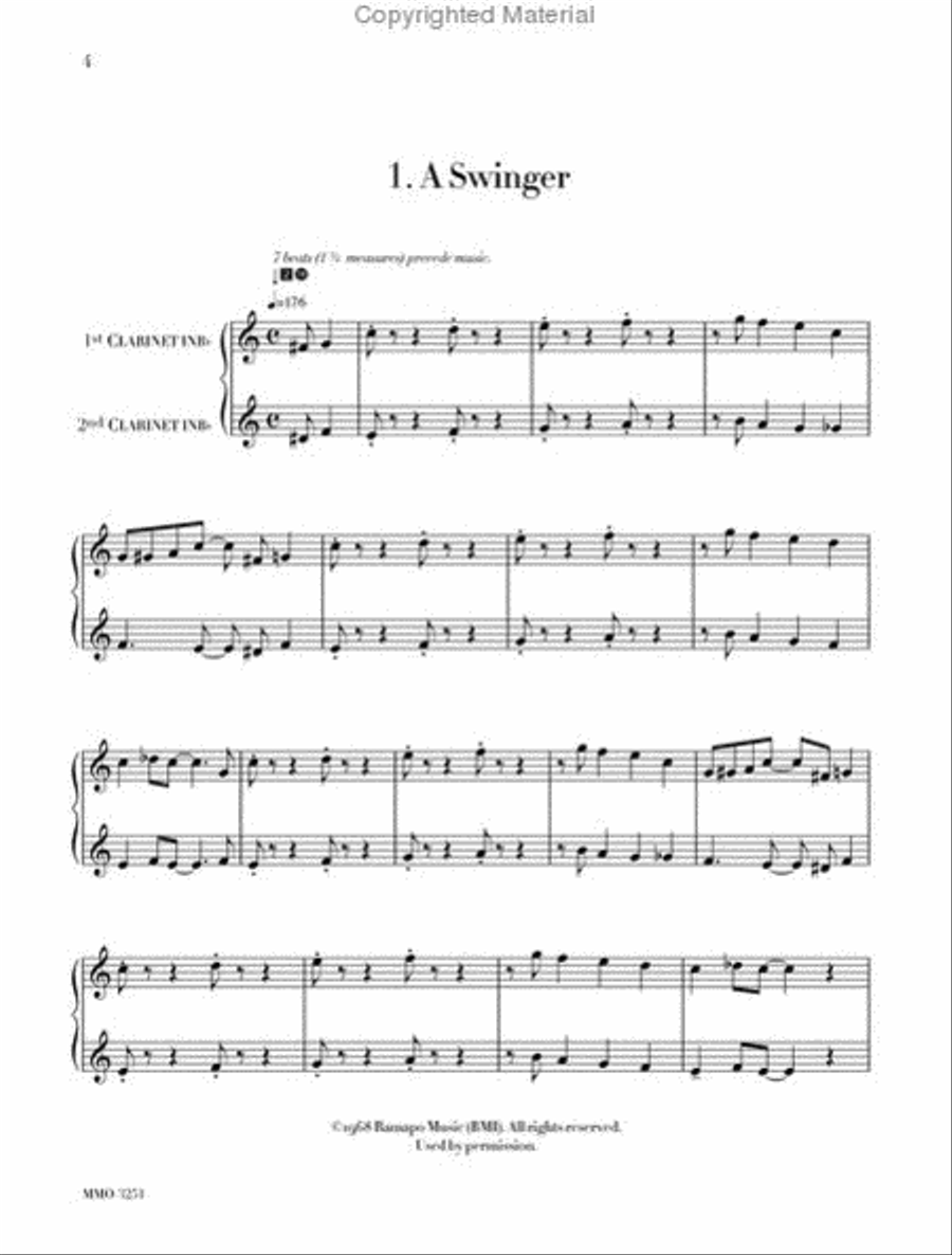 Bob Wilbur - Two's Company: 16 Clarinet Duets Clarinet Duet scores gallery preview page 2