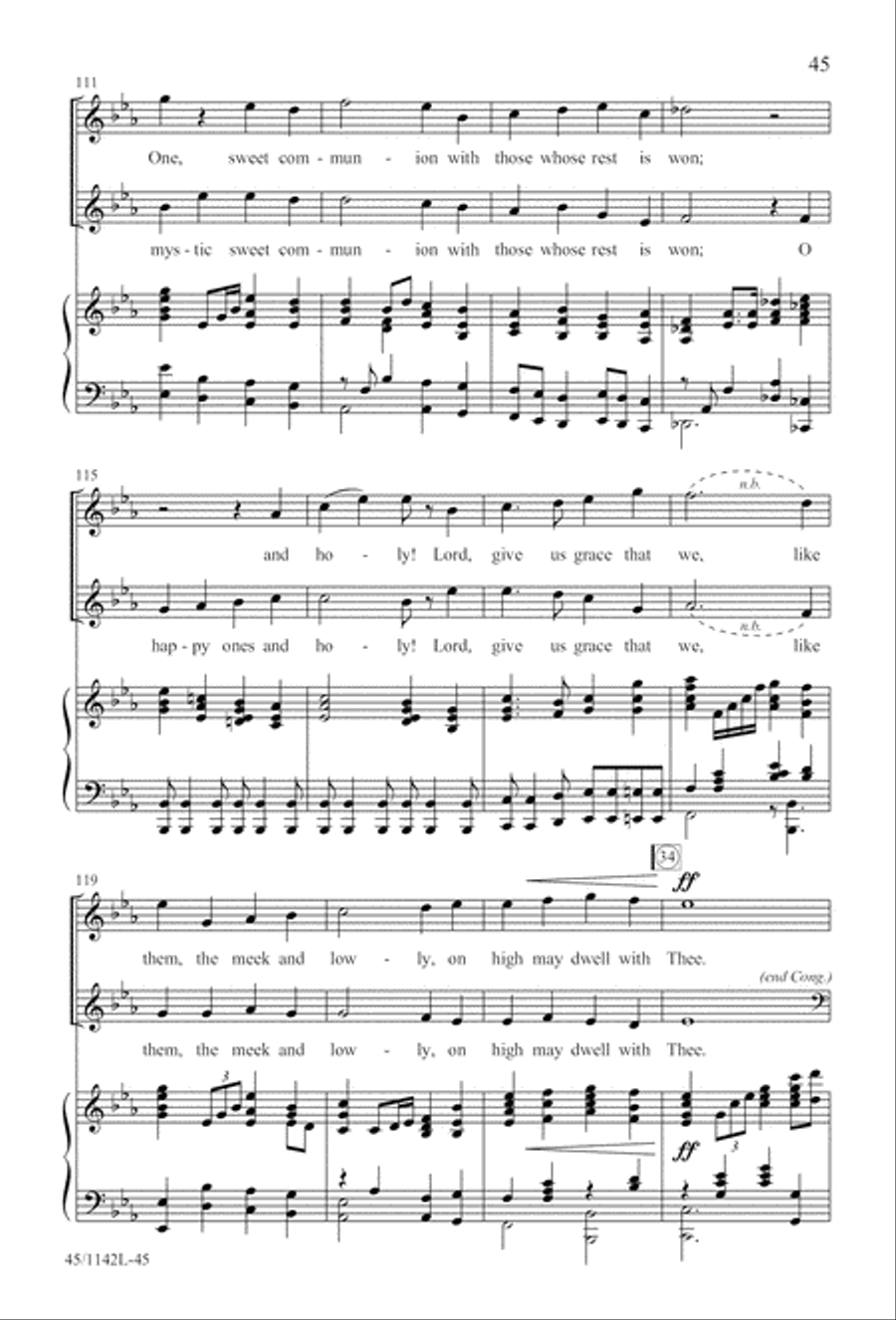 The Church's One Foundation 4-Part scores gallery preview page 47