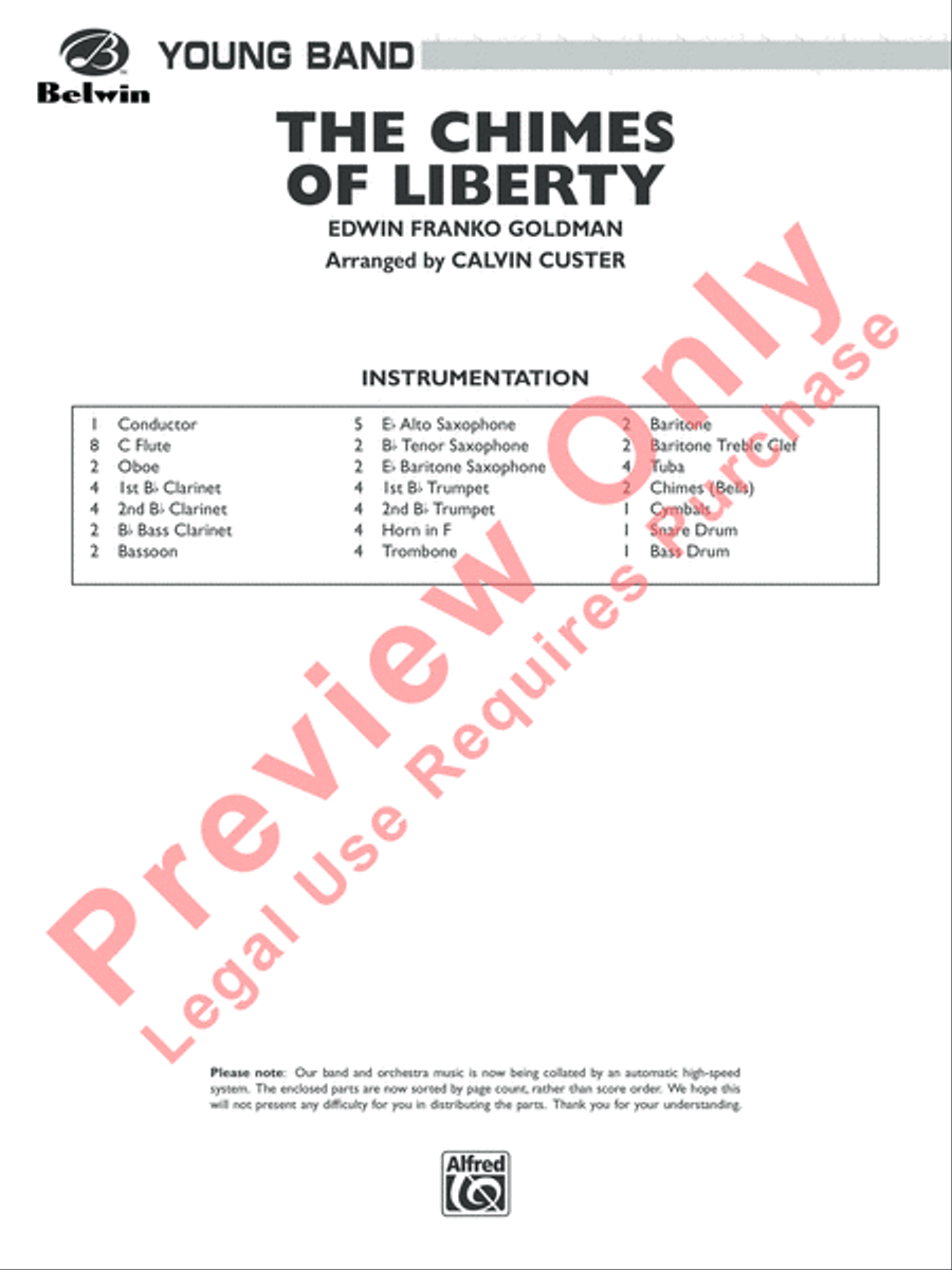 The Chimes of Liberty The Chimes of Liberty Concert Band scores gallery preview page 2