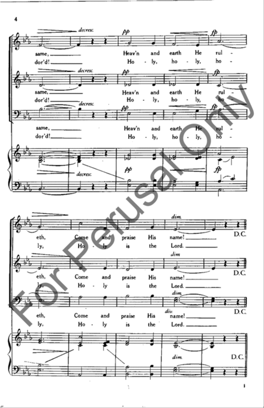 Sanctus (Holy is the Lord) 3-Part scores gallery preview page 4