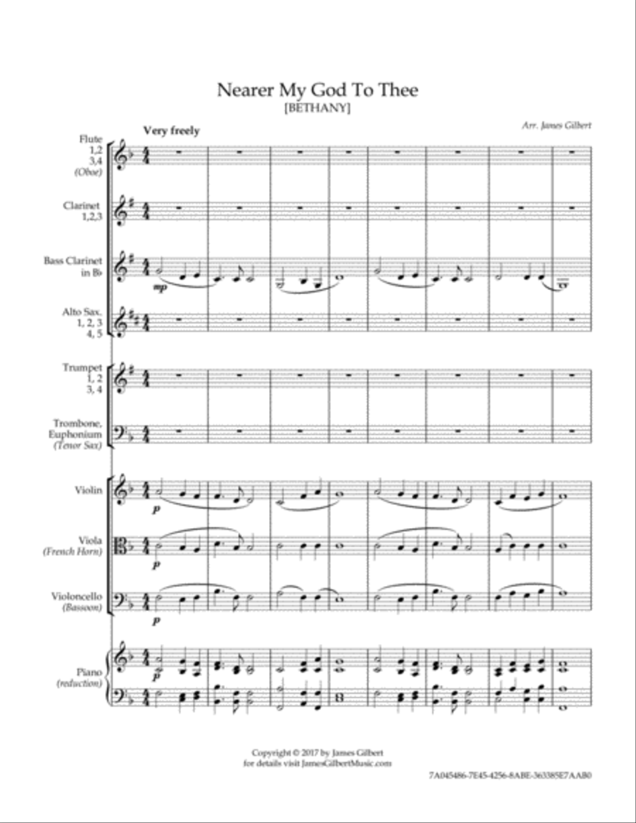 Nearer My God To Thee Full Orchestra scores gallery preview page 2
