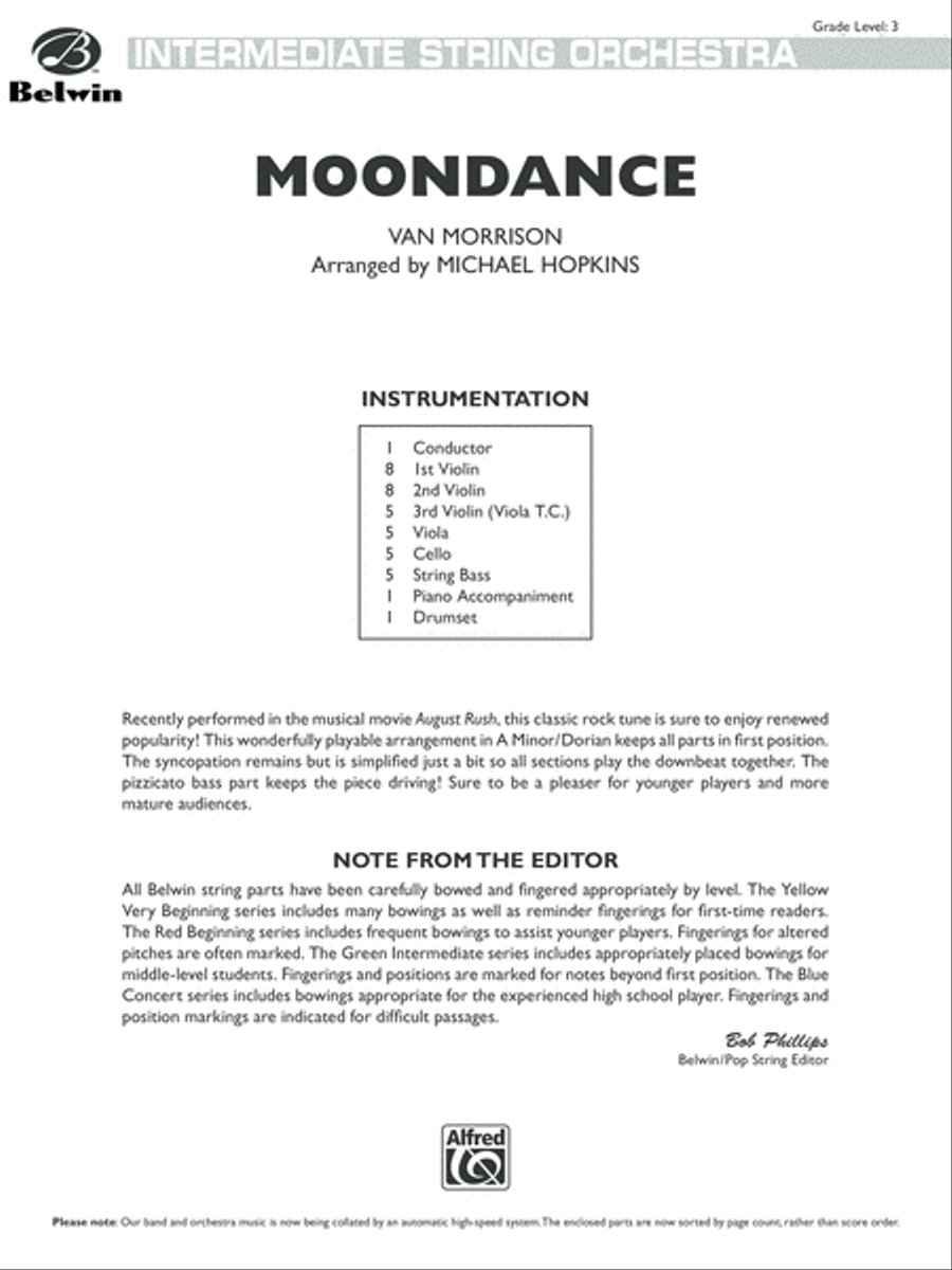 Moondance: Score String Orchestra scores gallery preview page 1