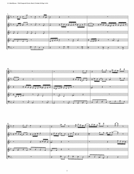 Prelude 18 from Well-Tempered Clavier, Book 2 (Woodwind Quintet) image number null