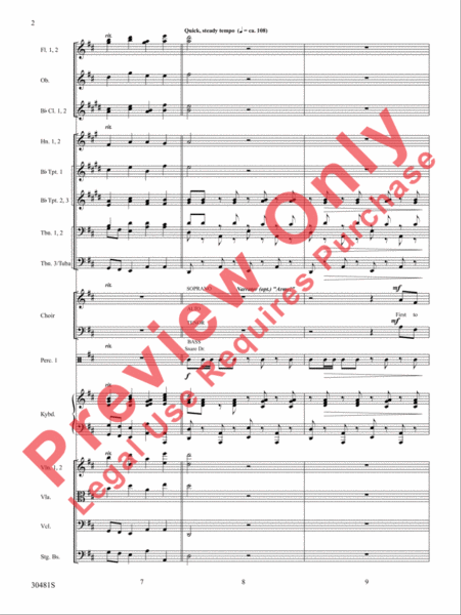 A Tribute to the Armed Services (A Medley) Choir scores gallery preview page 3