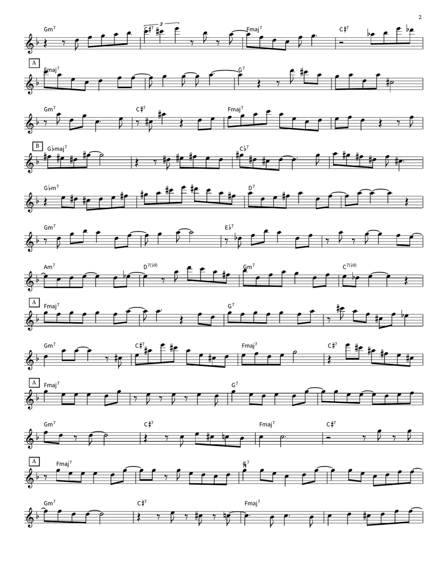 The Girl From Ipanema (Garôta De Ipanema) Flute scores gallery preview page 2