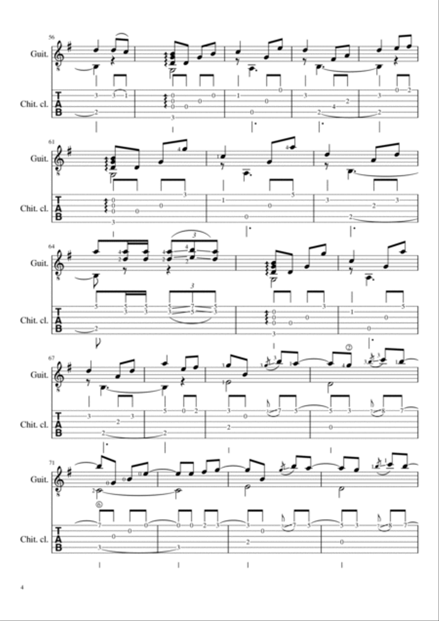 Good Luck! (SheetMusic + TAB) Acoustic Guitar scores gallery preview page 4