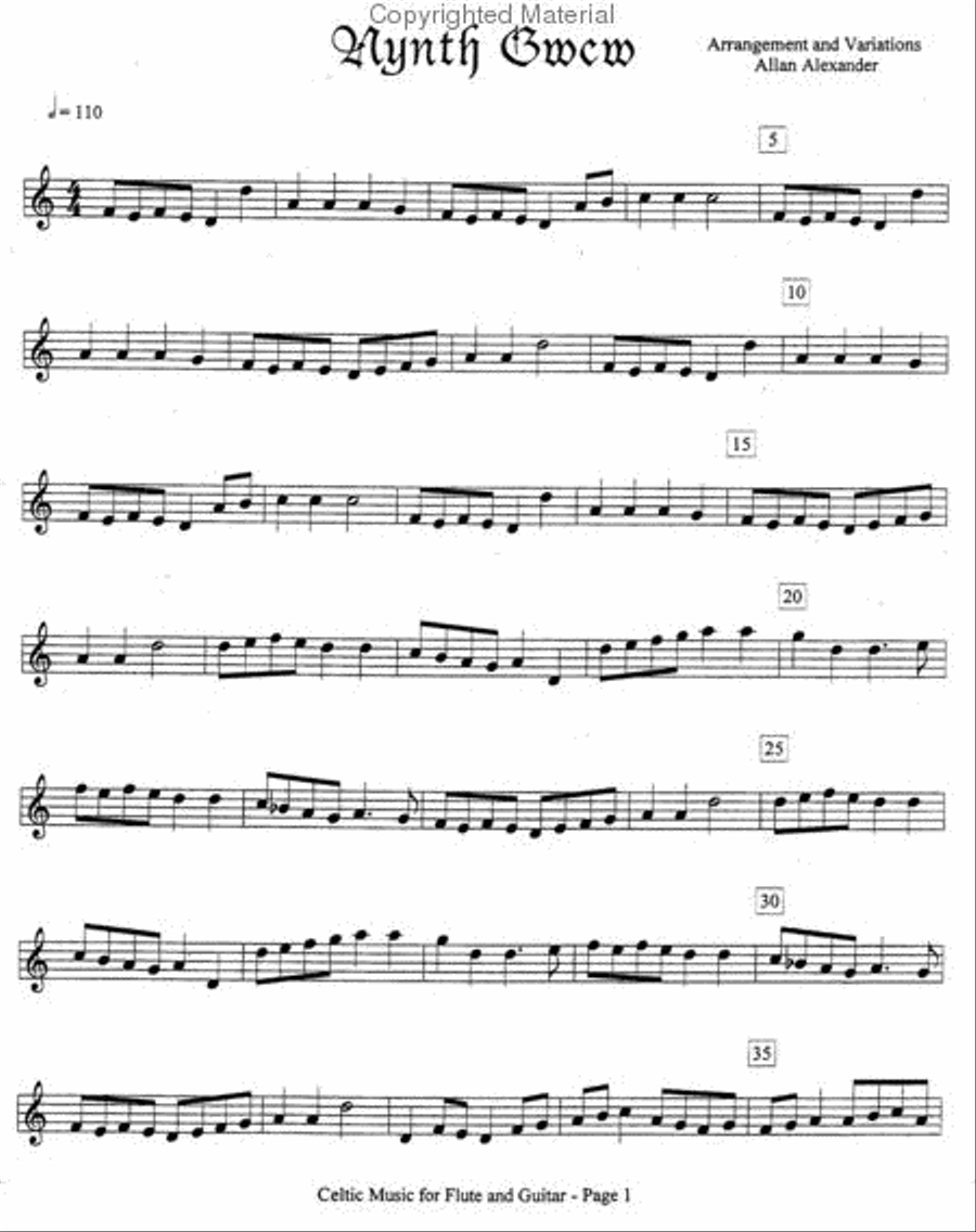 Celtic Music for Flute & Guitar Flute scores gallery preview page 3