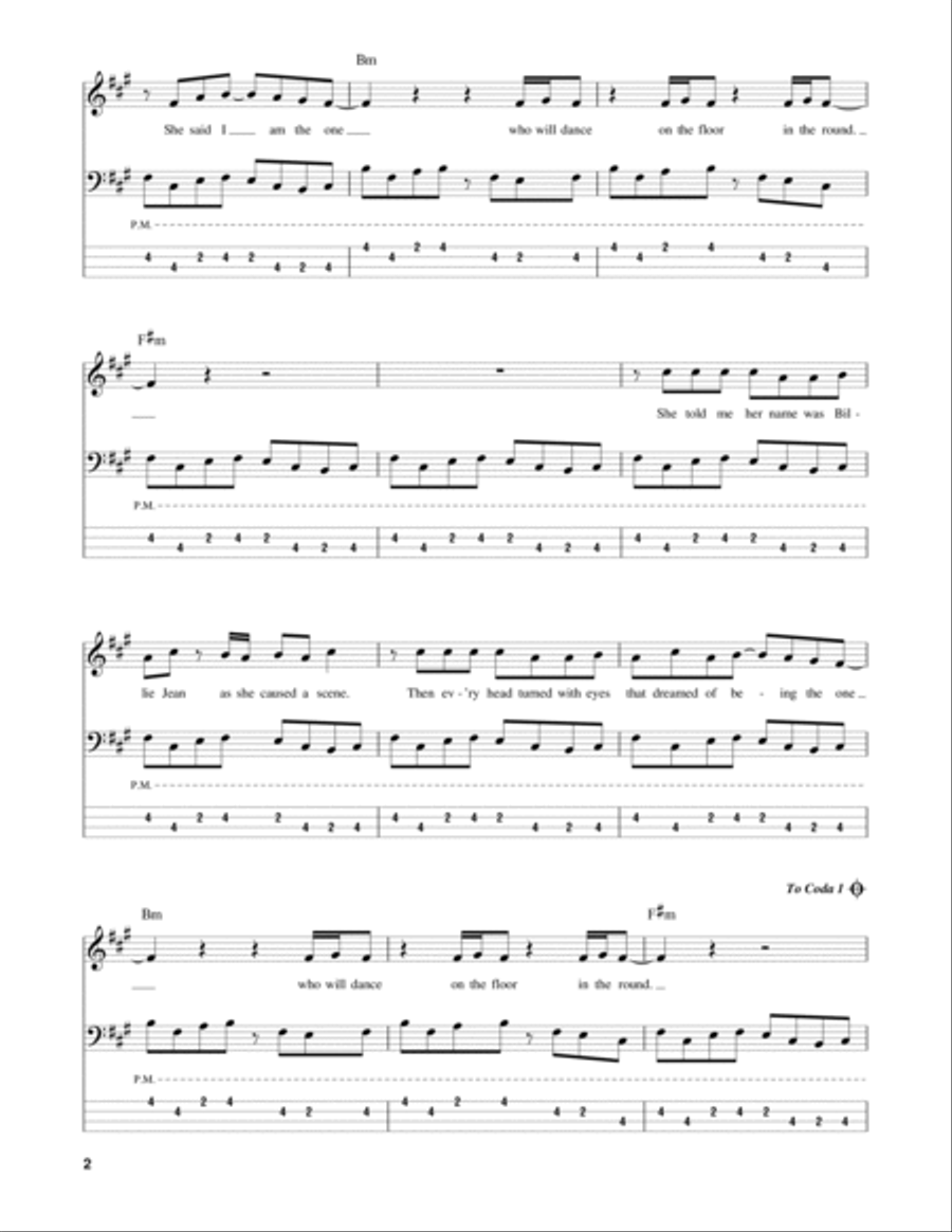 Billie Jean Billie Jean Guitar Tablature scores gallery preview page 2
