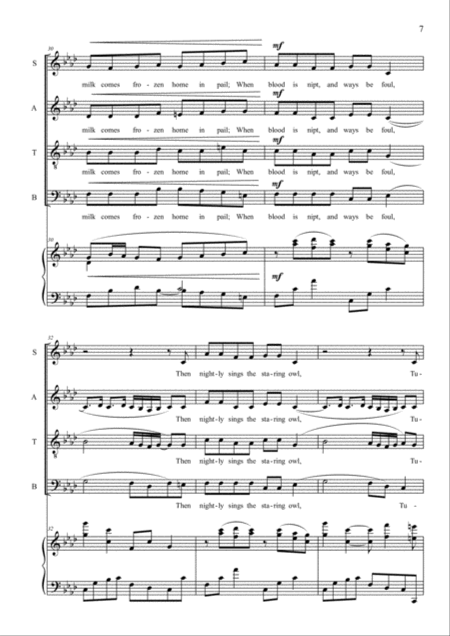 Winter 4-Part scores gallery preview page 7