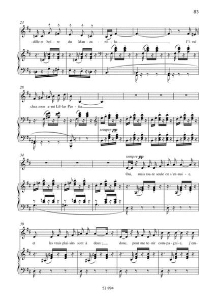 Séguedille de Carmen by Georges Bizet Mezzo-Soprano Voice - Digital Sheet Music