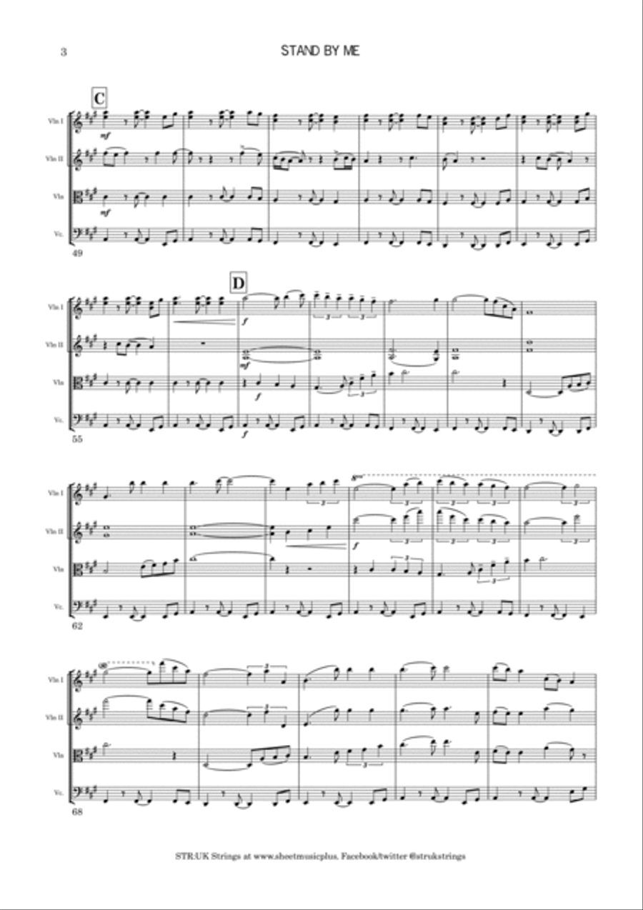 Stand By Me String Quartet scores gallery preview page 4