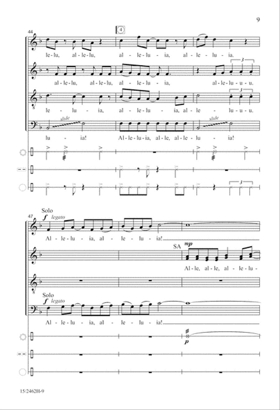 Alleluia, Alleluia! Alleluia, Alleluia! 4-Part scores gallery preview page 10