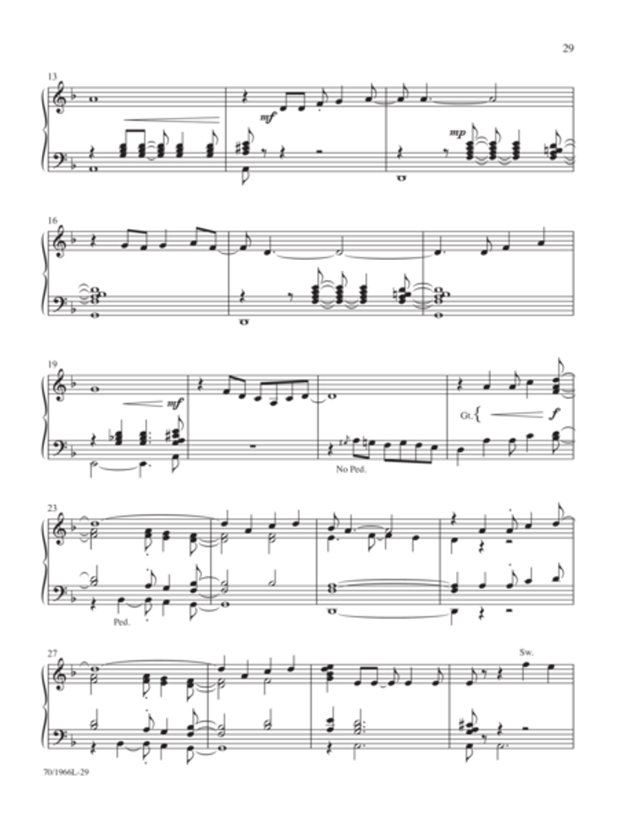 Mark Hayes: Spirituals for Organ Organ Solo scores gallery preview page 14