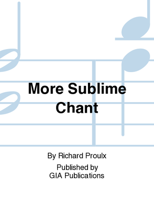 Book cover for More Sublime Chant