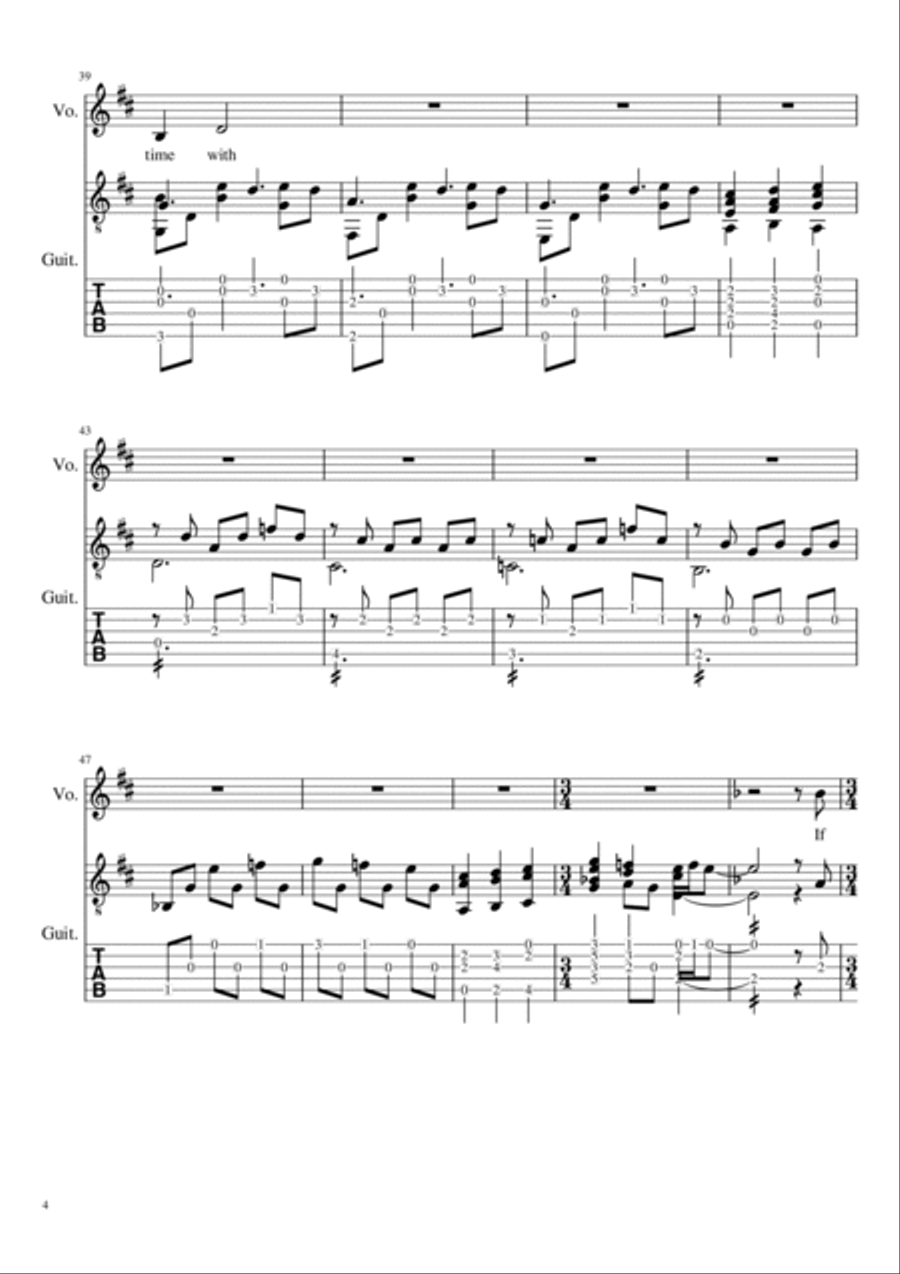 Time In A Bottle Guitar scores gallery preview page 4