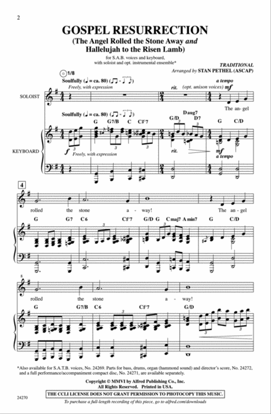 Gospel Resurrection 3-Part scores gallery preview page 2