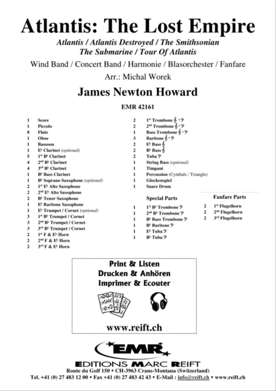 Atlantis: The Lost Empire Concert Band scores gallery preview page 2