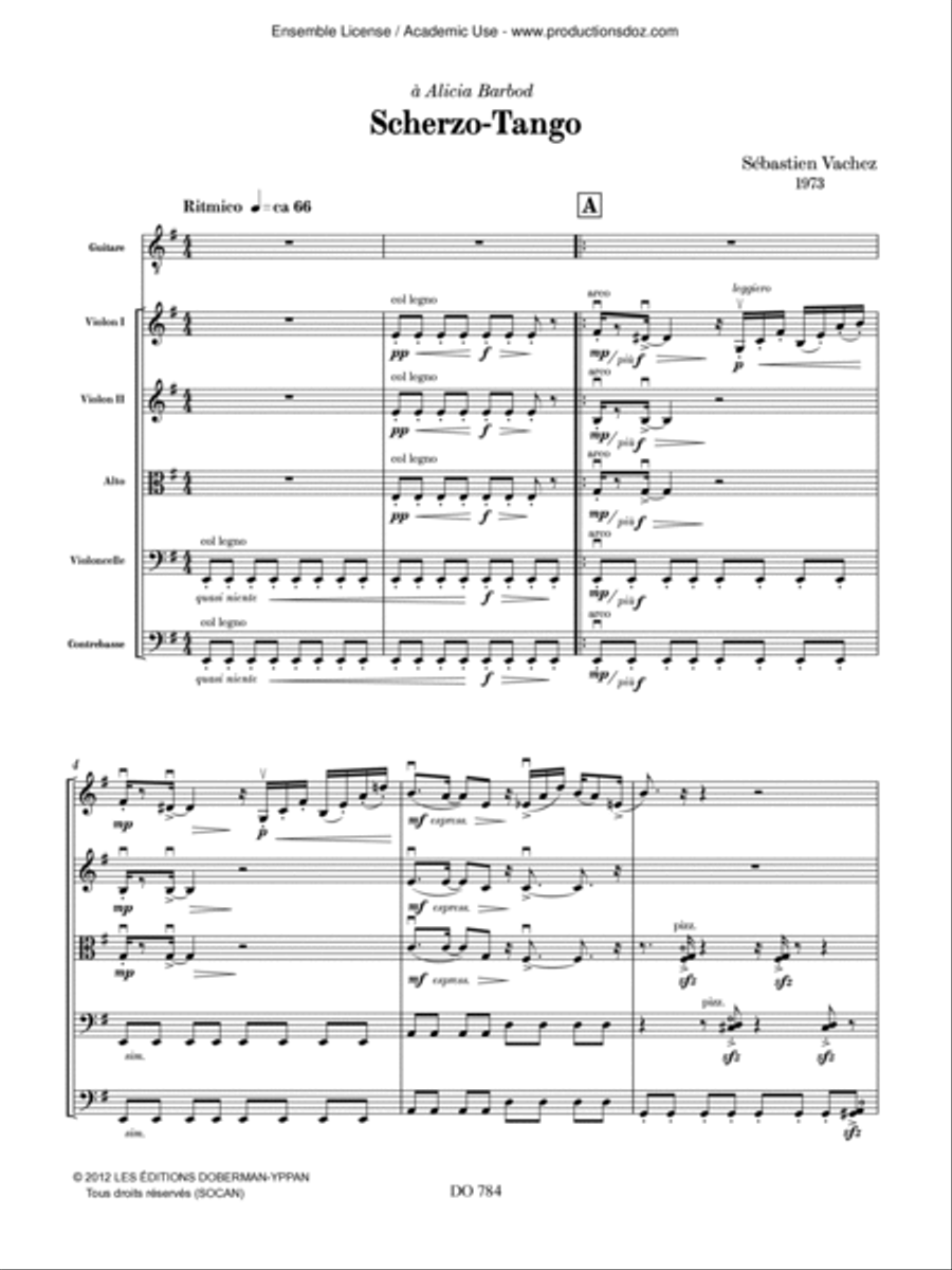 Scherzo Tango String Orchestra scores gallery preview page 3
