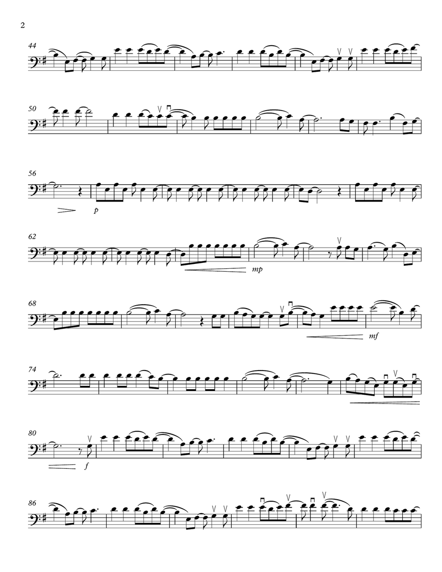 Viva La Vida Cello Solo scores gallery preview page 2