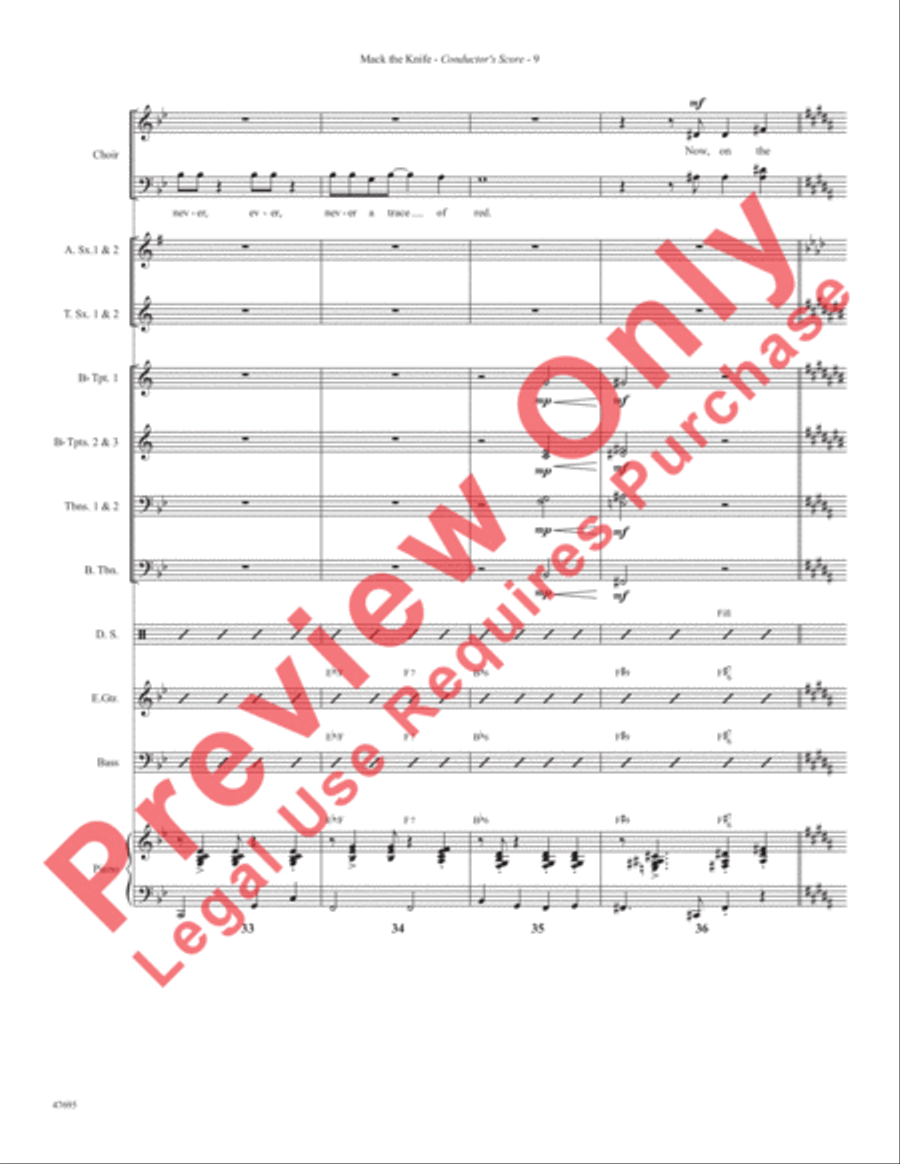 Mack the Knife Choir scores gallery preview page 11