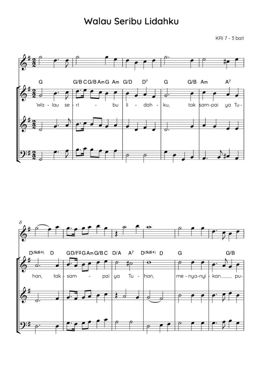 O For A Thousand Tongues to Sing - Score Only