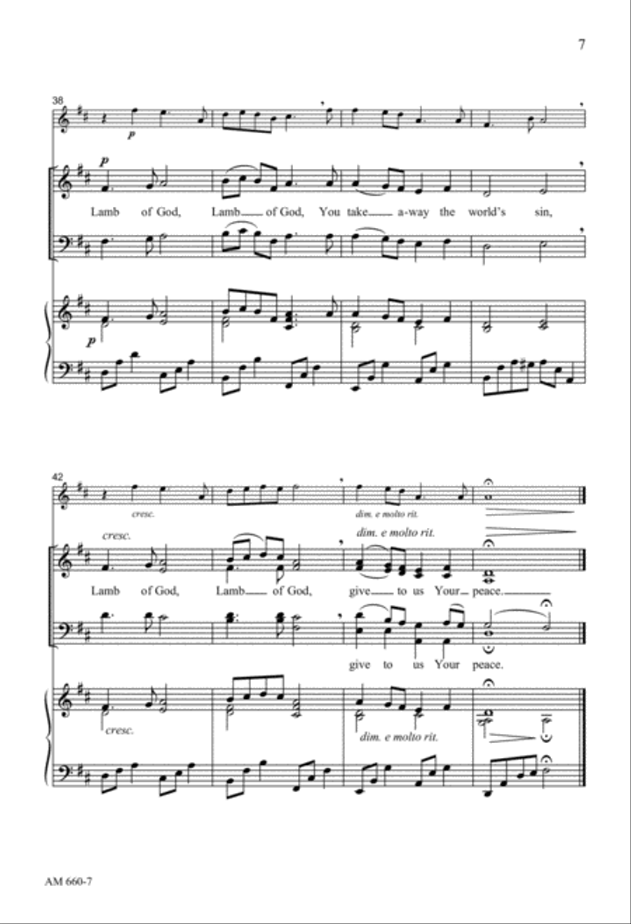 Lamb of God 4-Part scores gallery preview page 8