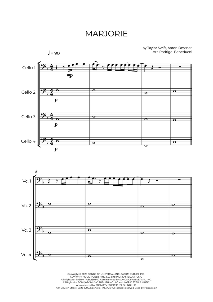 Marjorie String Quartet scores gallery preview page 2