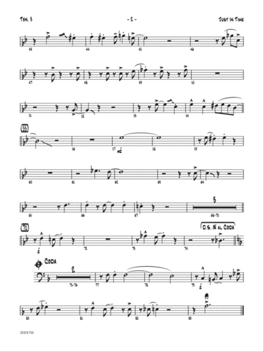 Just in Time: 3rd Trombone Jazz Ensemble scores gallery preview page 2