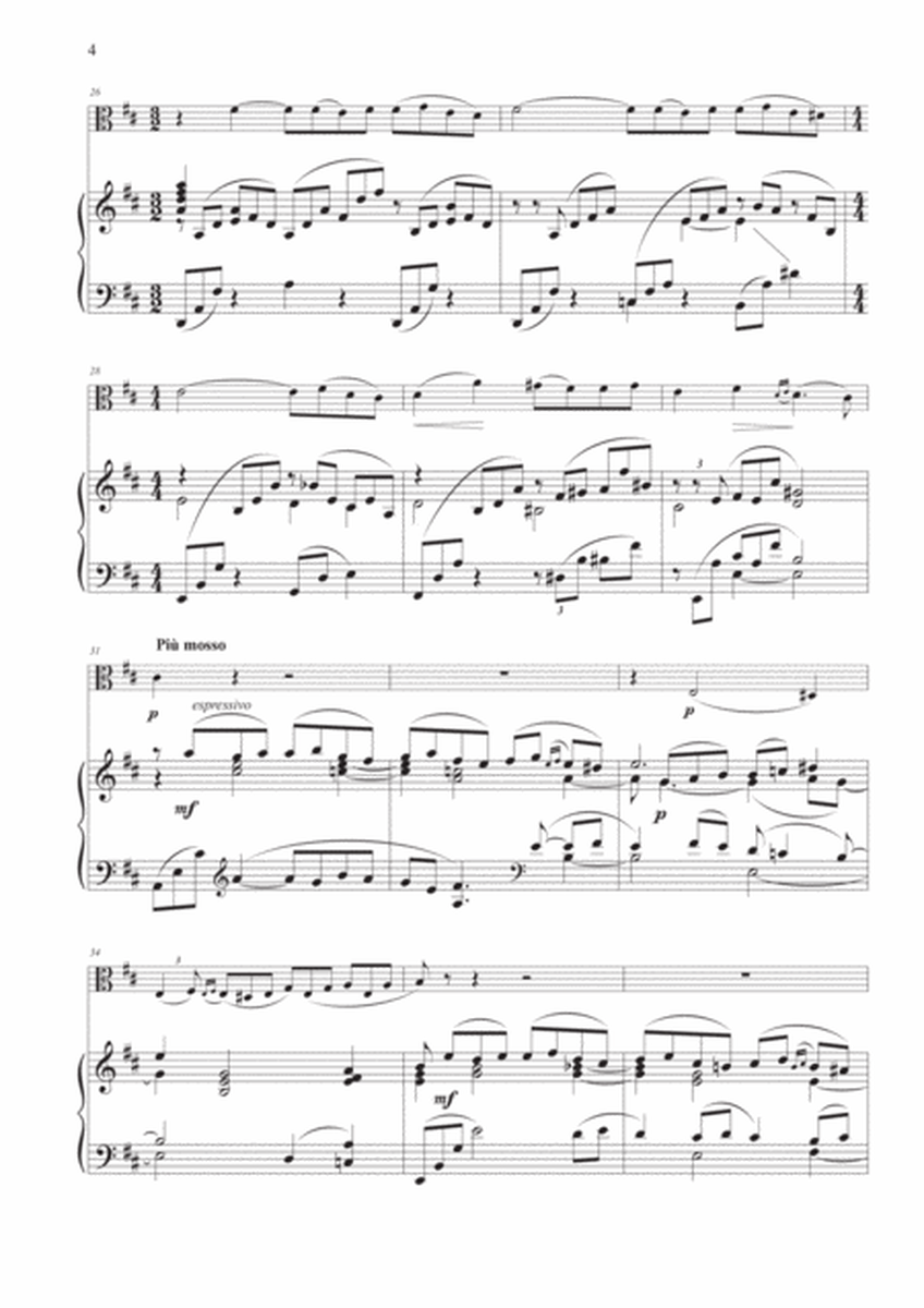 Adagio Sostenuto from "Piano Concerto No. 2" for Viola and Piano image number null