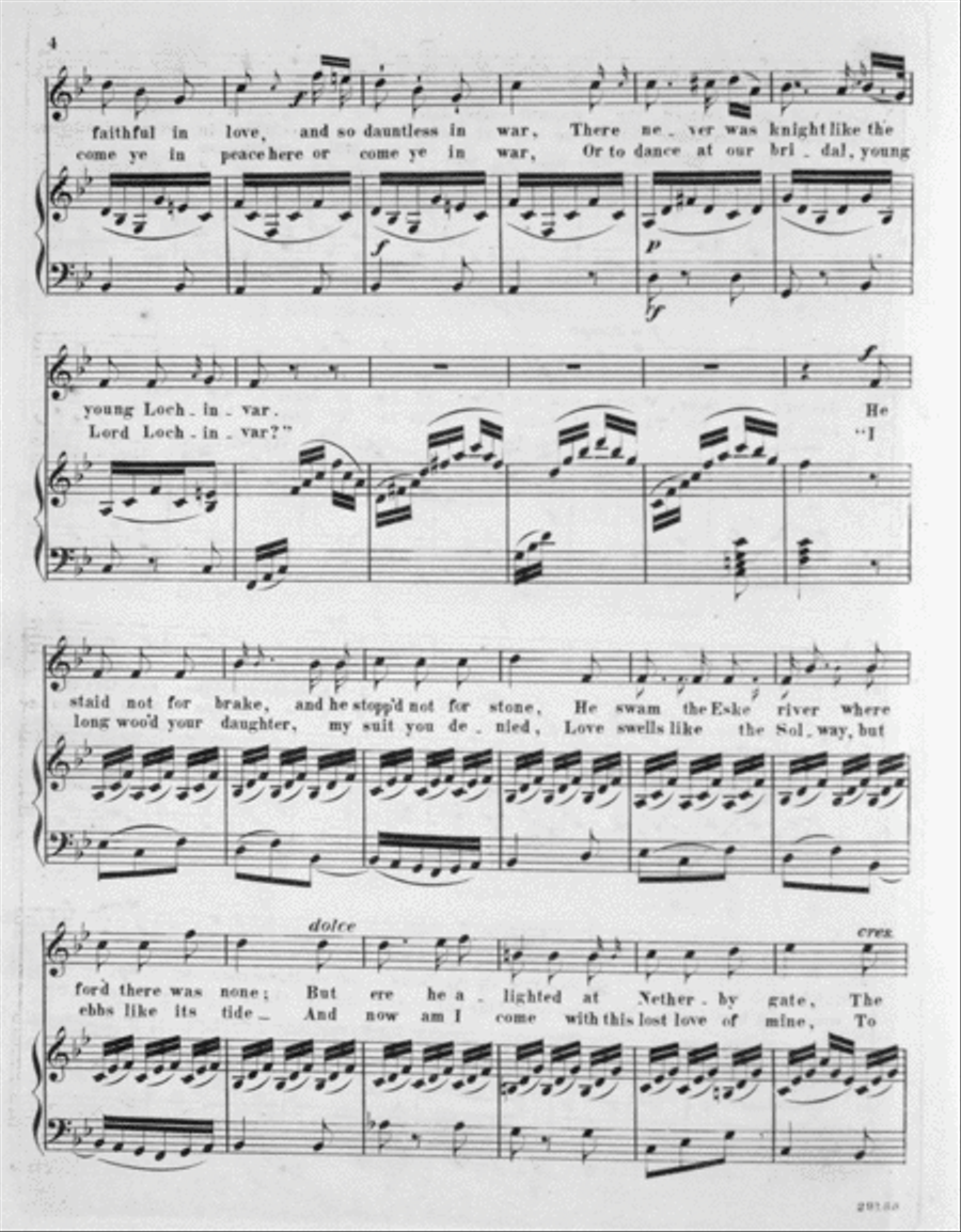 Young Lochinvar. Song Voice scores gallery preview page 3