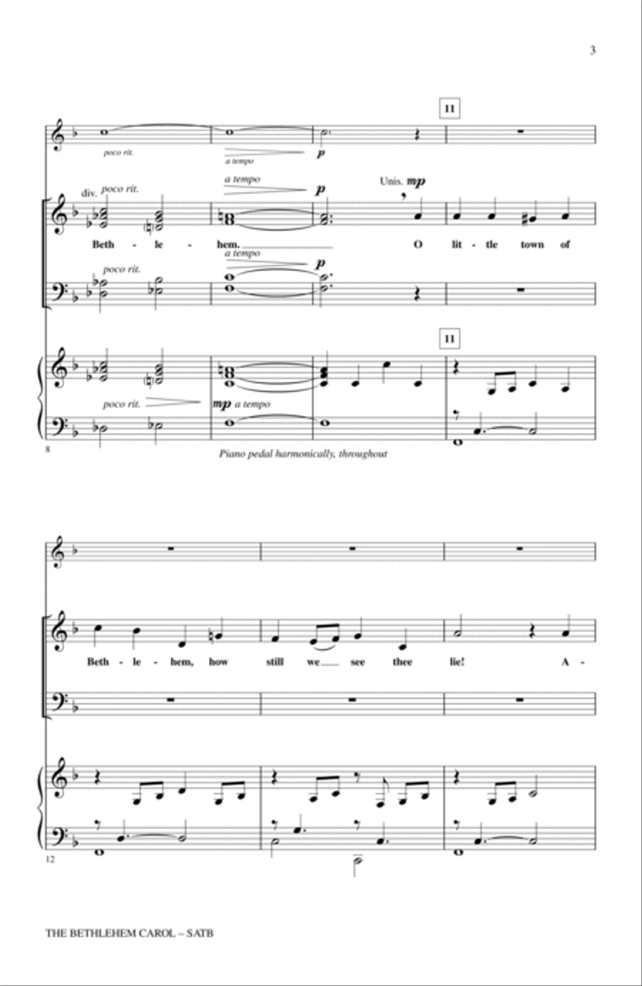 The Bethlehem Carol The Bethlehem Carol 4-Part scores gallery preview page 2