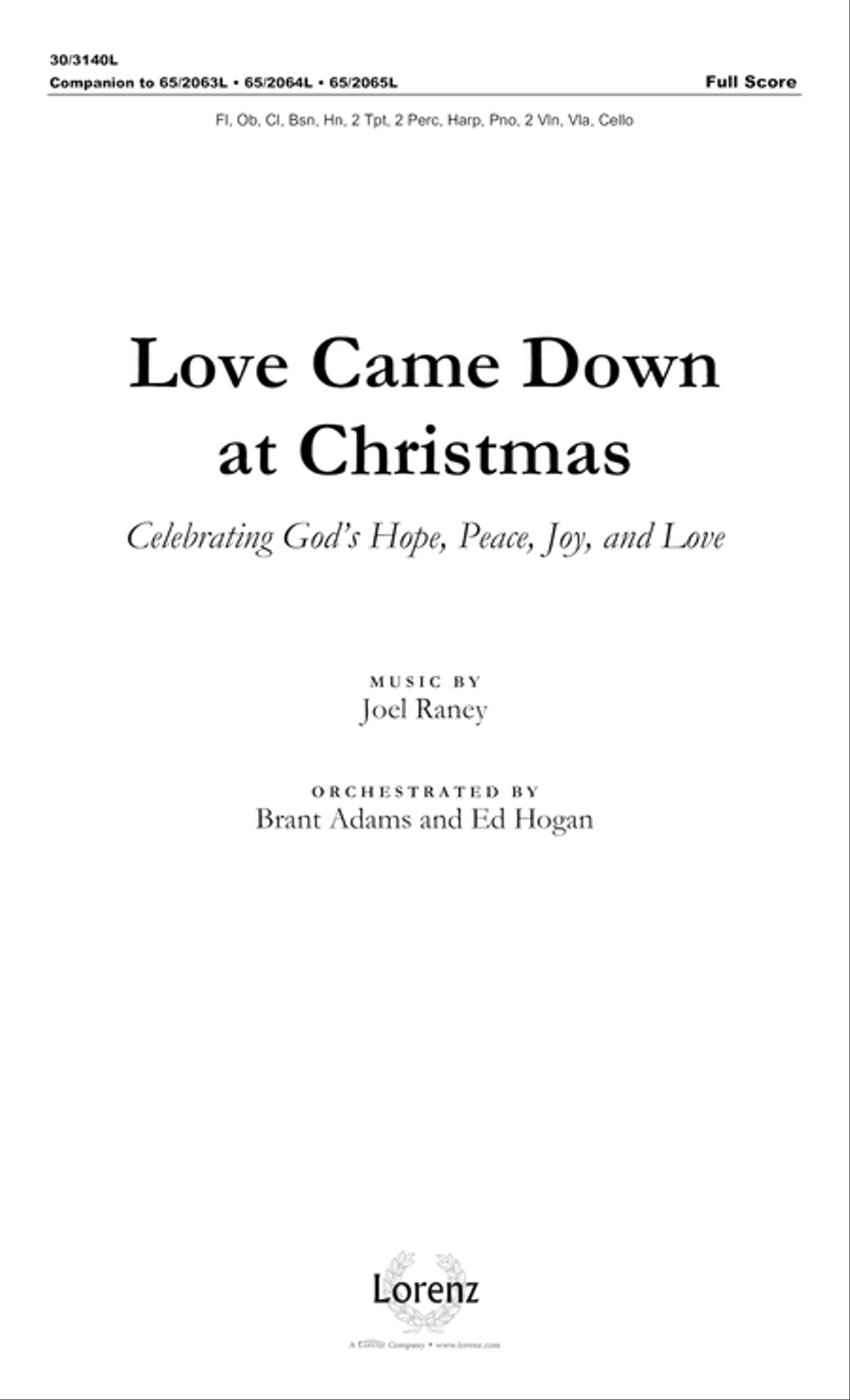 Love Came Down at Christmas - Full Score Choir scores gallery preview page 1