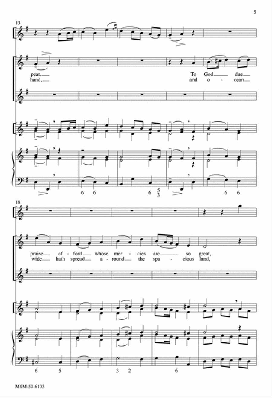 Psalm 136 2-Part scores gallery preview page 5